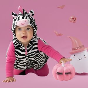 Infant Baby Zebra Costume Plush Hooded Halloween 3-6m